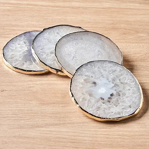 Natural Agate Coaster Set