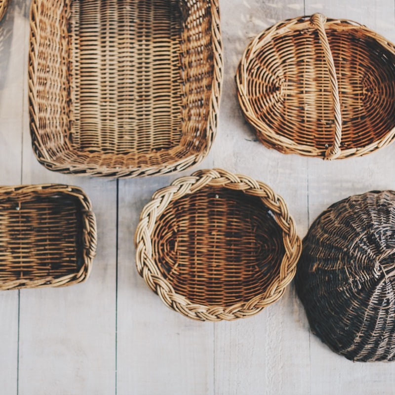 Woven Rattan Storage Basket