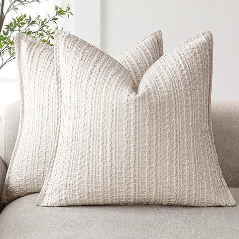 Textured Linen Throw Pillow