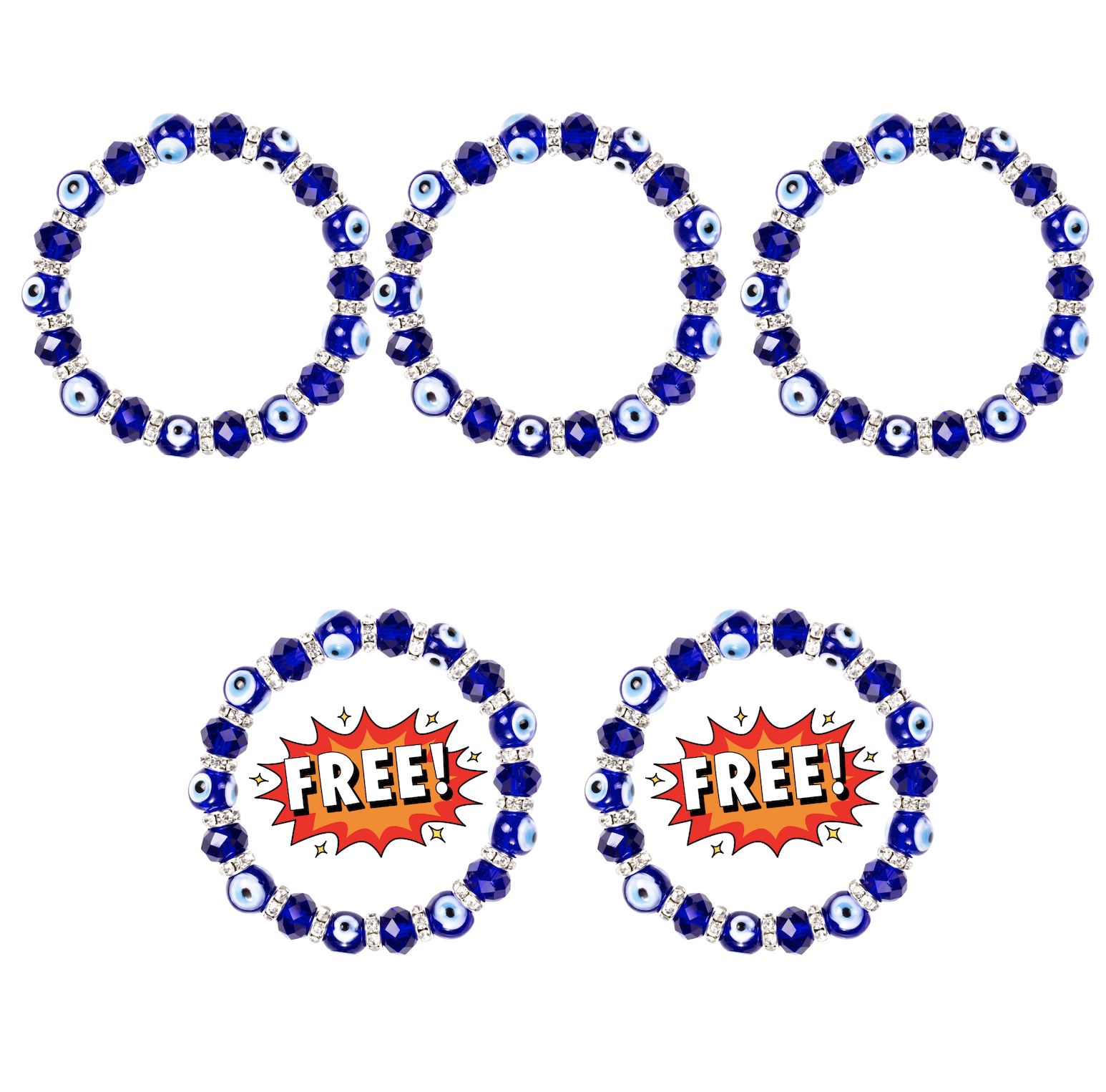 3 x Nazar Bracelet + 2 Free