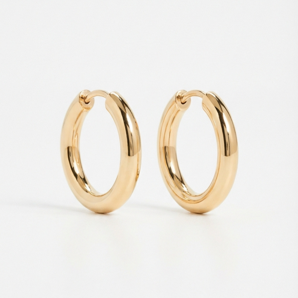 Halo Classic Hoop Earrings — front view