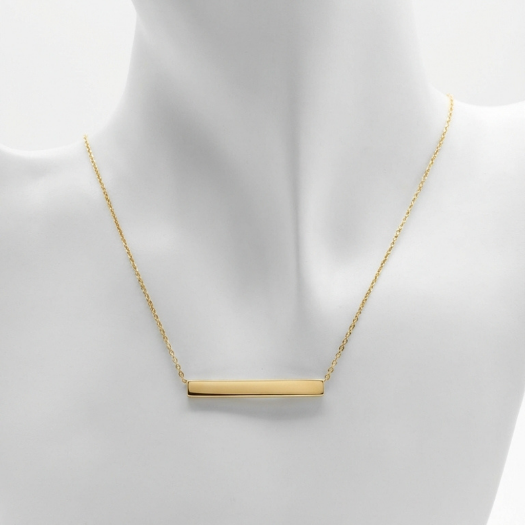 Solis Bar Pendant Necklace — front view