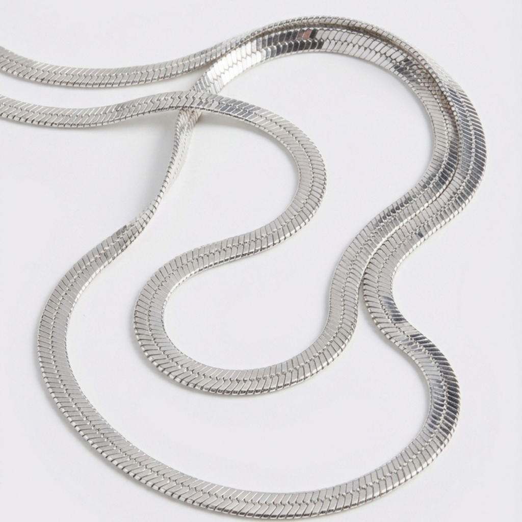 Flat Snake Chain Necklace